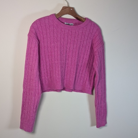 Rebdolls Sweaters - Rebdolls Cable Knit Crop Sweater